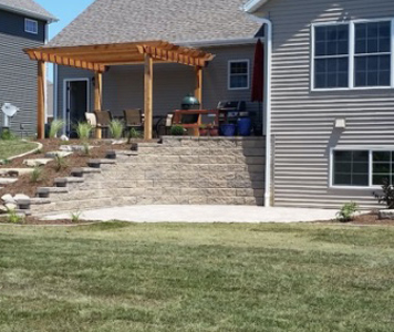 STONE WORK RETAINING WALLS